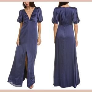Sachin & Babi NWT Alli Gown Short Sleeve in Deep Cobalt Blue Size 2 MSRP $285.